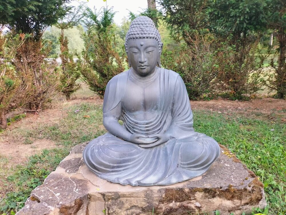 Statua del Buddha in un giardino