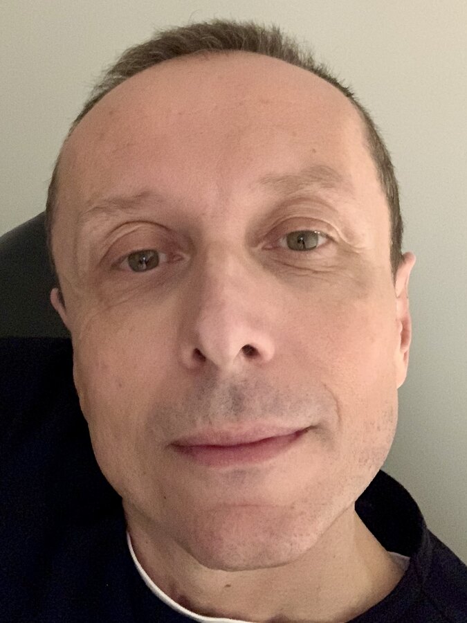 Roberto a casa, con l'influenza